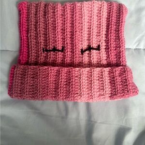 Cozy Pink Knit Kids Hat